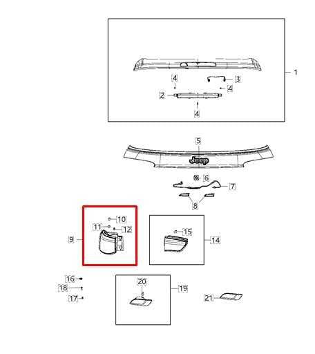 2017-2018 Jeep Compass Latitude Rear Left Tail Light Lamp 55112839AC OEM - Alshned Auto Parts