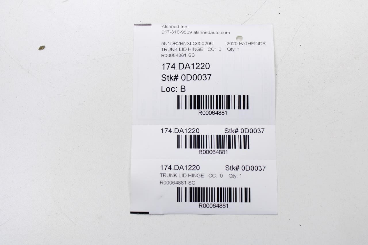 2013-20 Nissan Pathfinder SV Rear Trunk Lid Right and Left Hinge Set 90400-3KA0A - Alshned Auto Parts