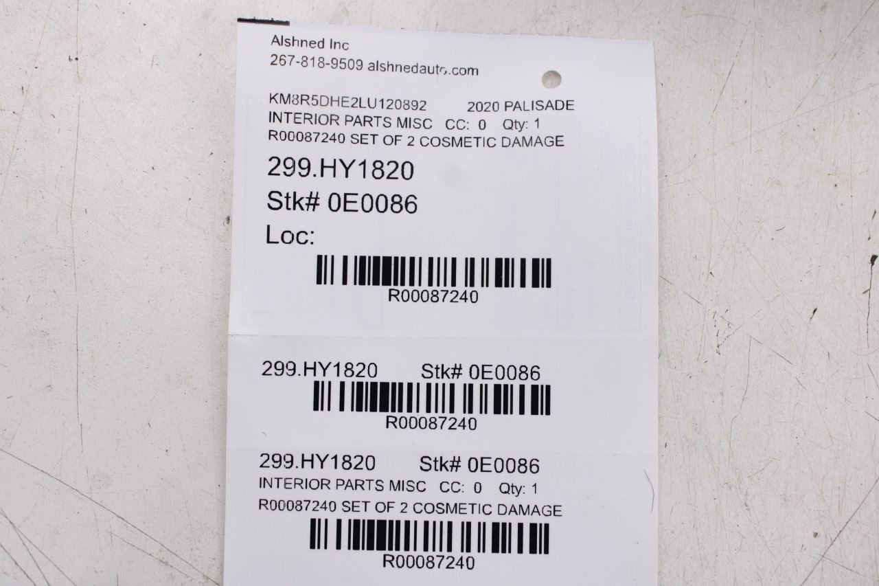 2020-2026 Hyundai Palisade Limited AWD Front RH and LH A-Pillar Molding Set of 2 - Alshned Auto Parts