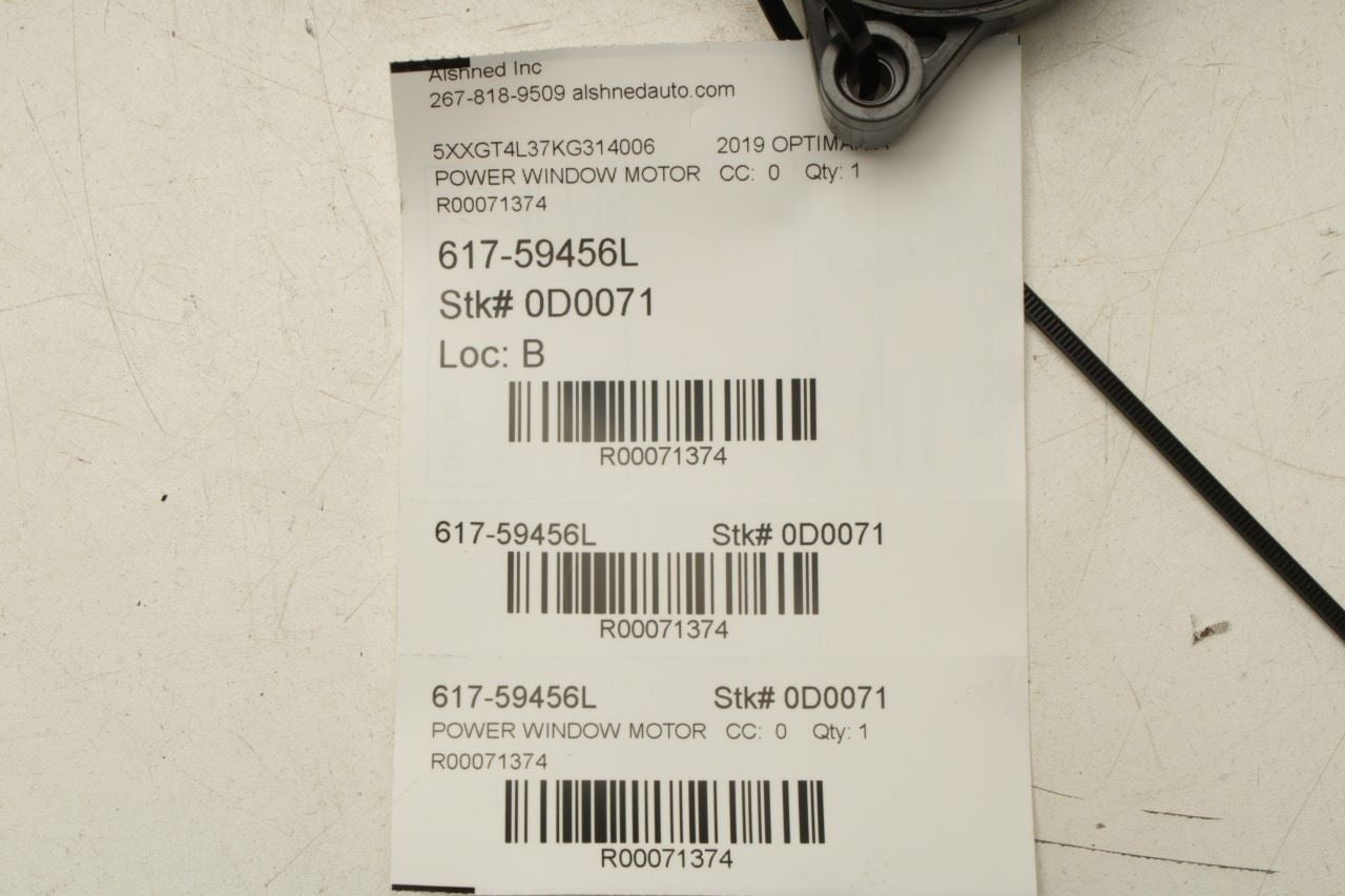 2016-2020 Kia Optima LX Rear Left Side Door Power Window Motor 83450-D4010 OEM - Alshned Auto Parts