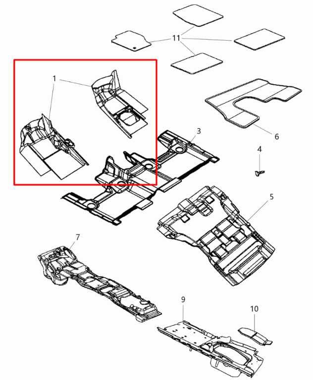 2013-15 Dodge Durango SXT 3.6L Front Right and Left Side Floor Carpet Liner Set1