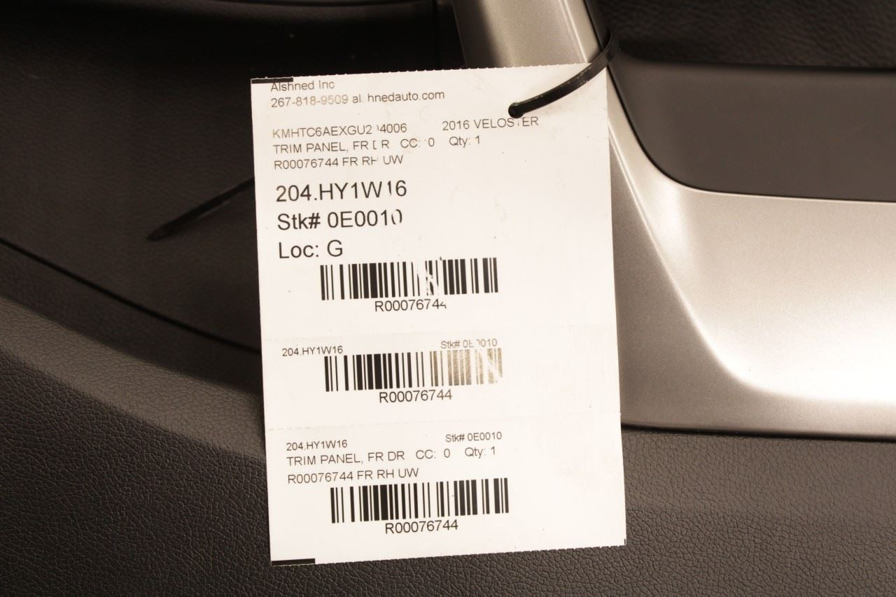 2015-2017 Hyundai Veloster Turbo Front Right Door Trim Panel 83302-2VAH0-YNG OEM - Alshned Auto Parts