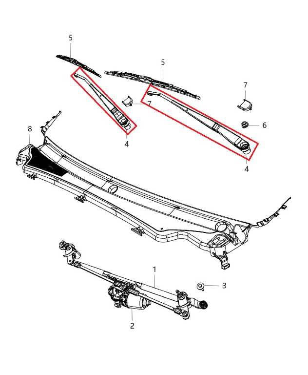 2014-2015 Dodge Durango SXT Front Right and Left Windshield Wiper Arm 68194928AA1
