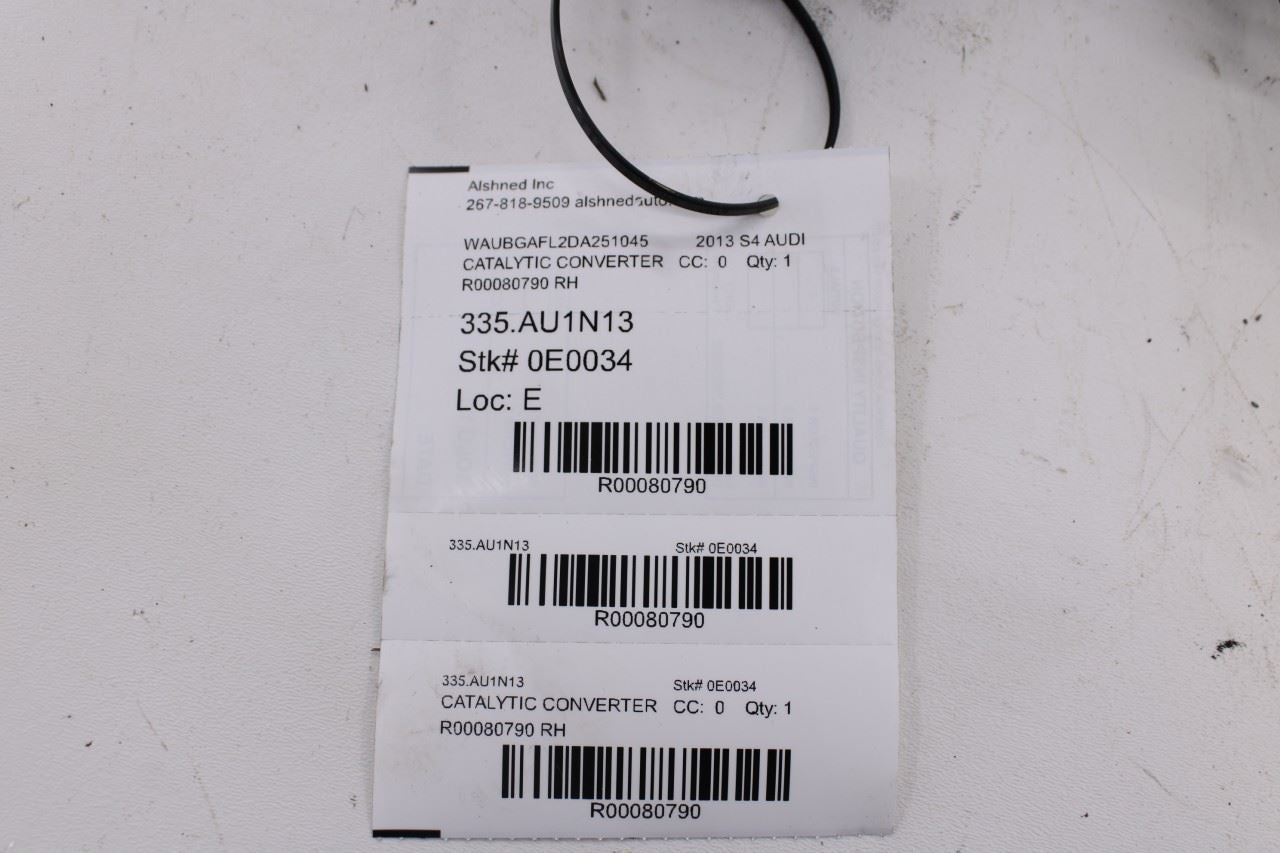 13-16 Audi S4 Premium Plus 3.0L Right Side Exhaust Manifold Pipe 06E-253-032-AB10