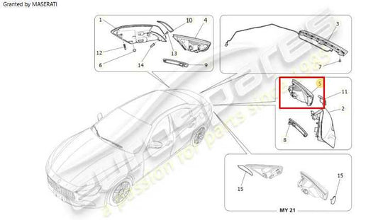 2014-2020 Maserati Ghibli S Q4 Rear Left Driver Side Tail Light Lamp 670004682 - Alshned Auto Parts
