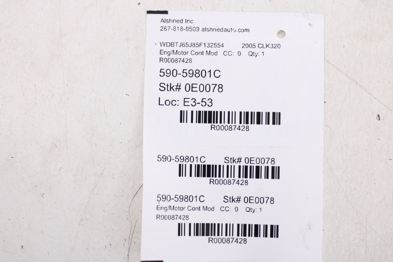 2003-05 Mercedes-Benz CLK 320 3.2L Engine Computer Control Module ECM 1121535179 - Alshned Auto Parts