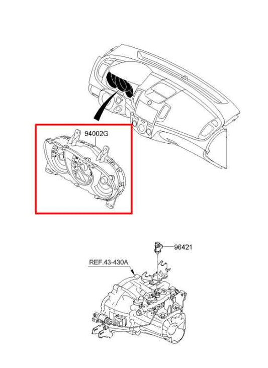 2009-13 Kia Forte Speed Gauge Instrument Cluster Unknown Mileage 94051-1M020 OEM - Alshned Auto Parts