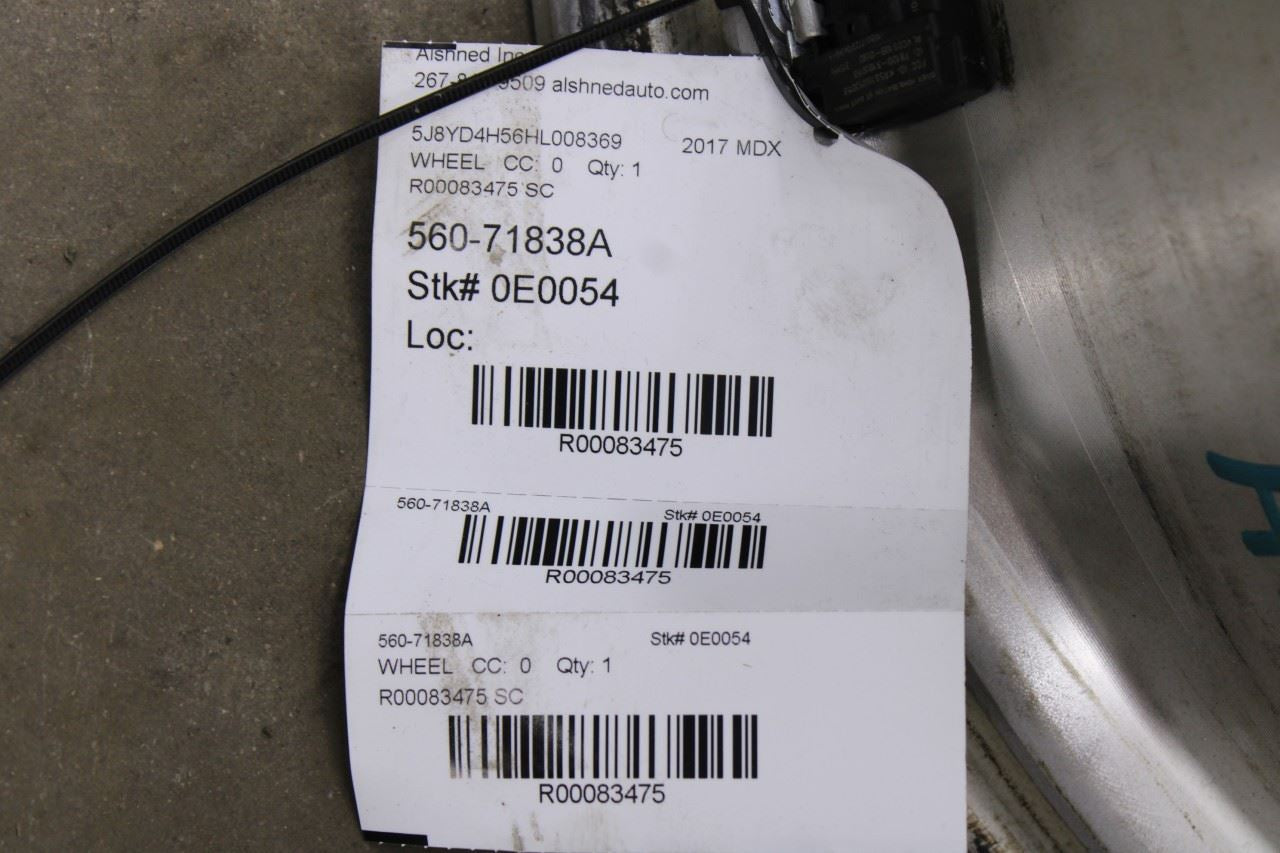 2017-2020 Acura MDX w/Technology Pkg Aluminum Wheel R20x8J Machined Face *ReaD*8