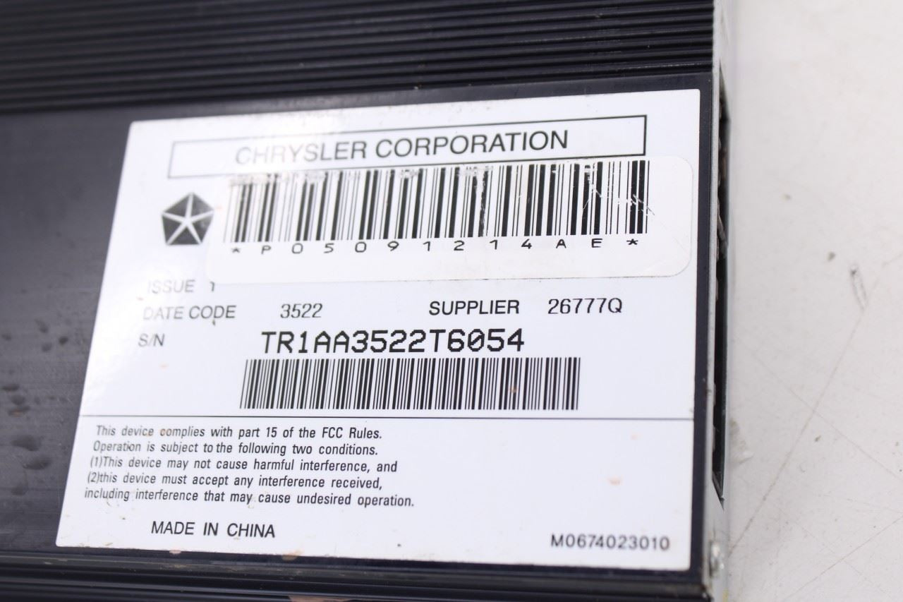 2014-2015 Jeep Grand Cherokee Limited Audio Radio Amplifier Amp 05091214AE OEM9