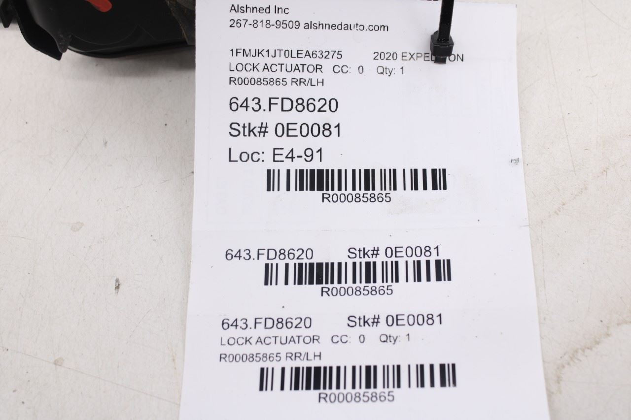 2018-2024 Ford Expedition Max XLT Rear Left Driver Side Door Lock Latch Actuator12