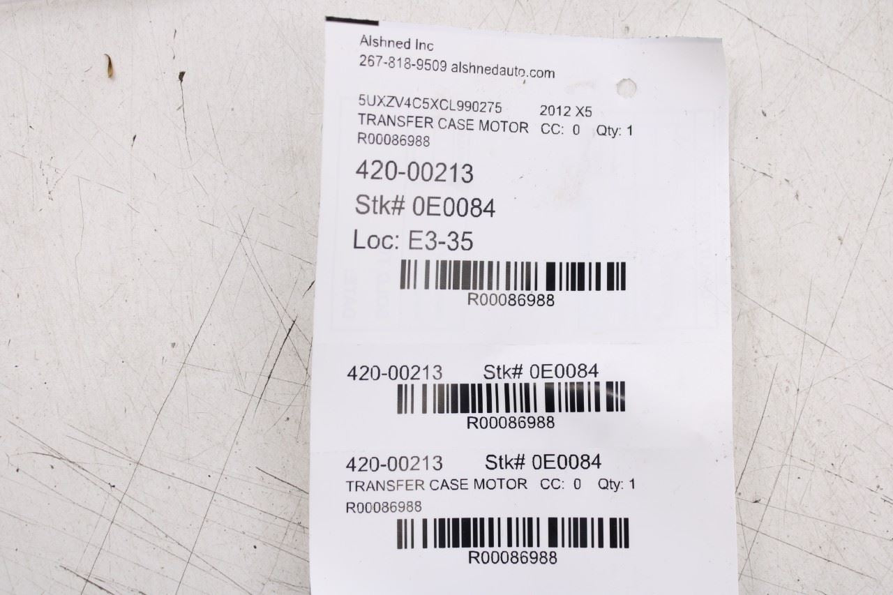 2011-2013 BMW X5 Xdrive35i Transfer Case Actuator Motor 27607635636 OEM - Alshned Auto Parts