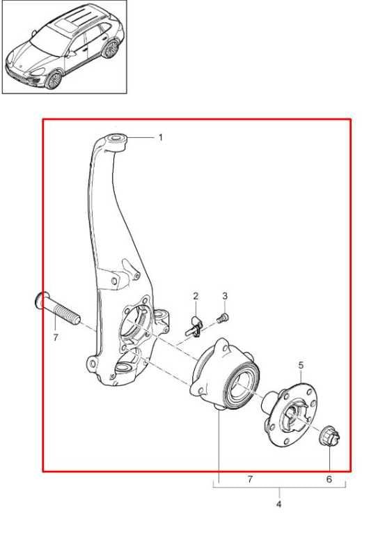 2011-18 Porsche Cayenne S Front Left Driver Side Spindle Knuckle Hub 958341155001