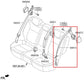 2014-19 Kia Soul 2.0L Rear Left Side 2nd Row Seat Belt Retractor 89810-B2550-BF31