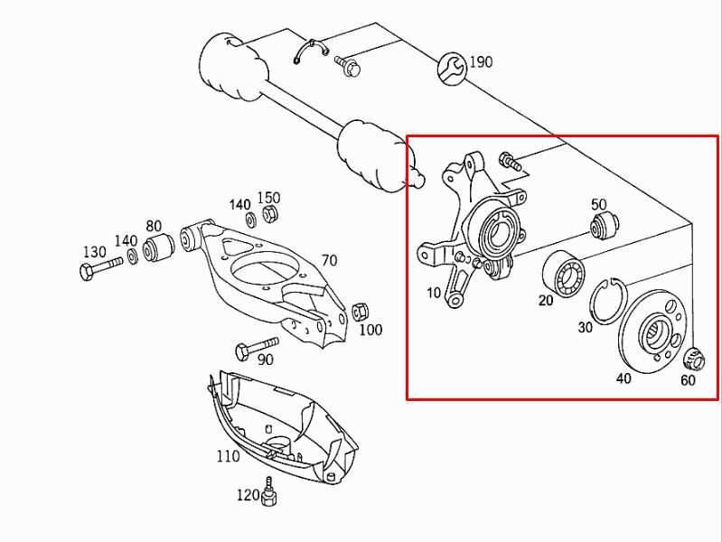 2006-2009 Mercedes-Benz CLK 350 Rear Left Driver Side Spindle Knuckle Hub1