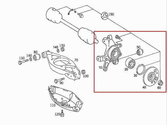2006-2009 Mercedes-Benz CLK 350 Rear Left Driver Side Spindle Knuckle Hub - Alshned Auto Parts