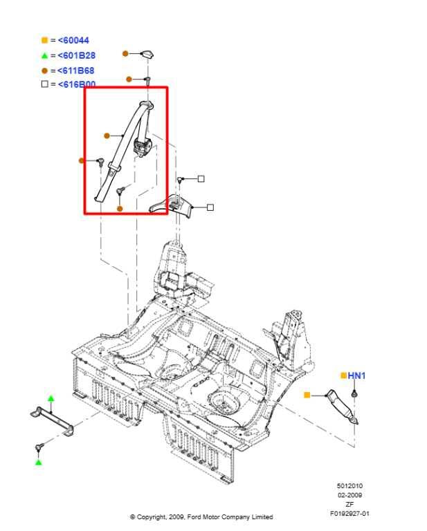 2007-14 Ford Mustang Premium Conv V6 Rear Right Side 2nd Row Seat Belt Retractor1