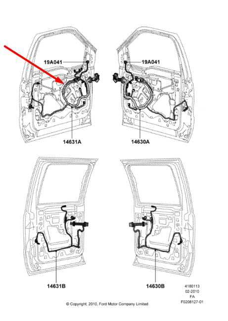 2013-2016 Ford F250 Crew Cab Lariat Front Left Door Wire Harness DC3T-14631-BKE - Alshned Auto Parts
