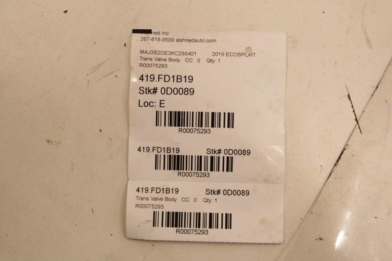 2018-22 Ford Ecosport 1L FWD 6-Spd Auto Transmission Valve Body 34K CV6Z-7A100-B - Alshned Auto Parts