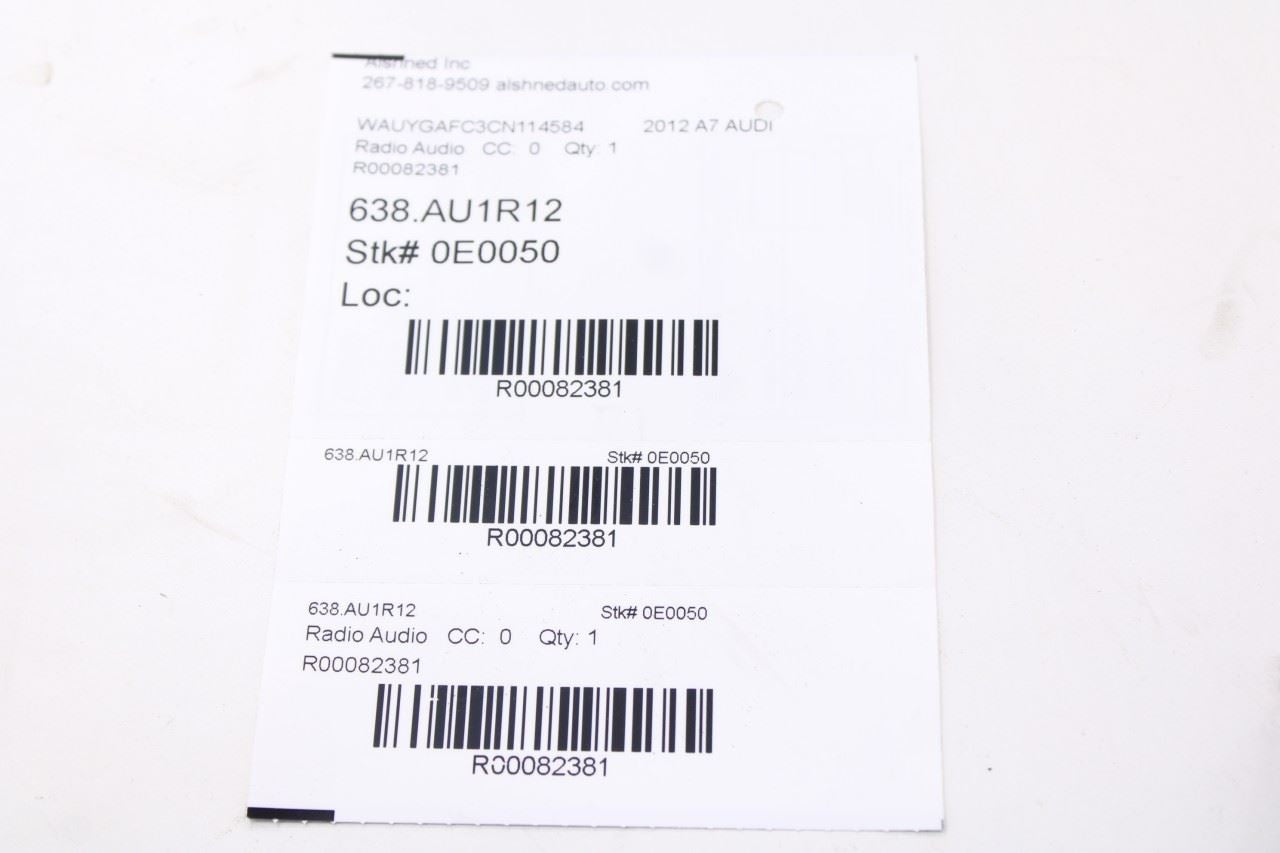 2012 Audi A7 Premium Harman Becker Trunk Audio Radio Receiver 4G0035082C OEM12