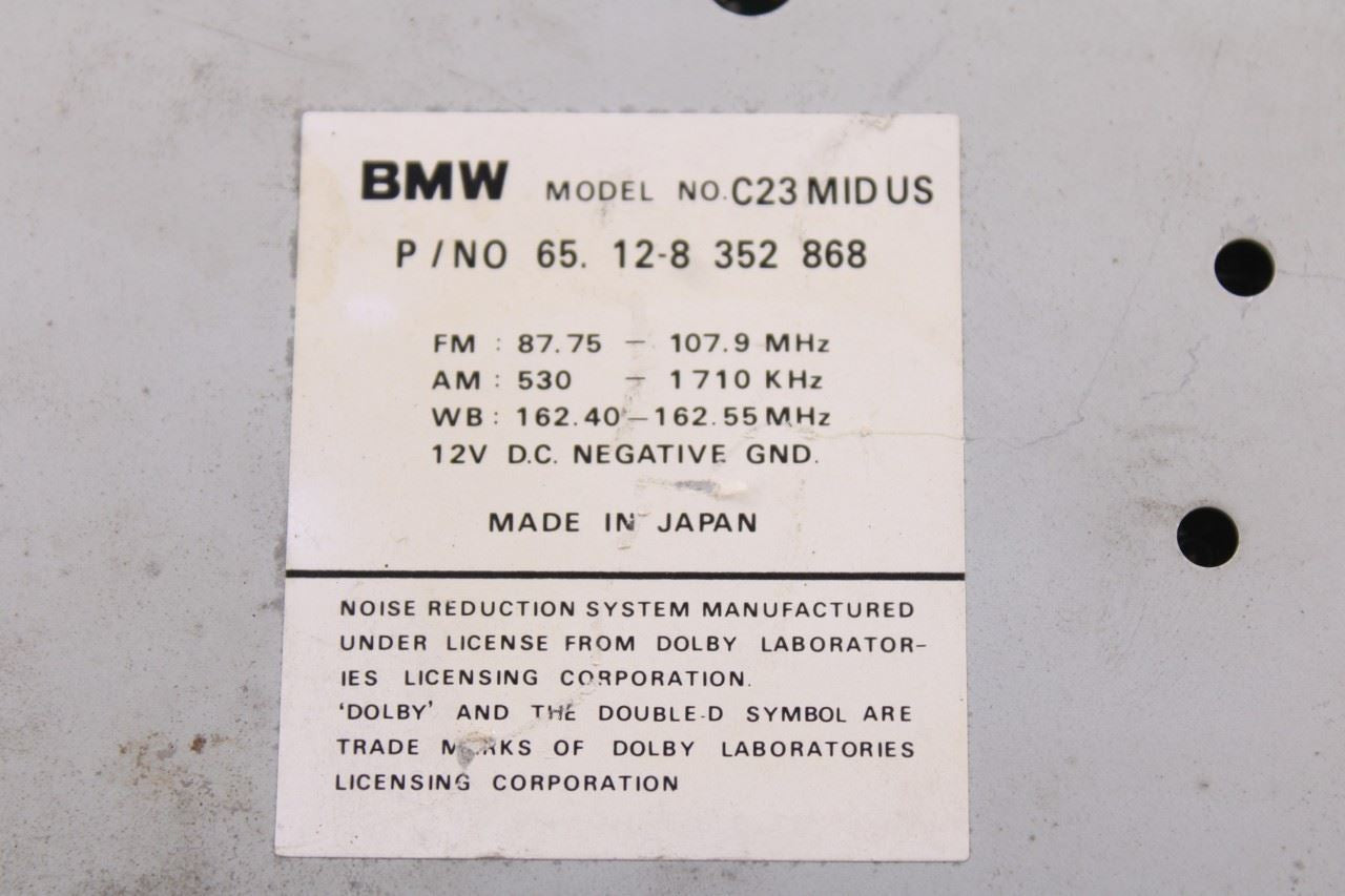 1997-2001 BMW 740i Stereo Audio Radio Cassette Tape Player 65128352868 OEM - Alshned Auto Parts
