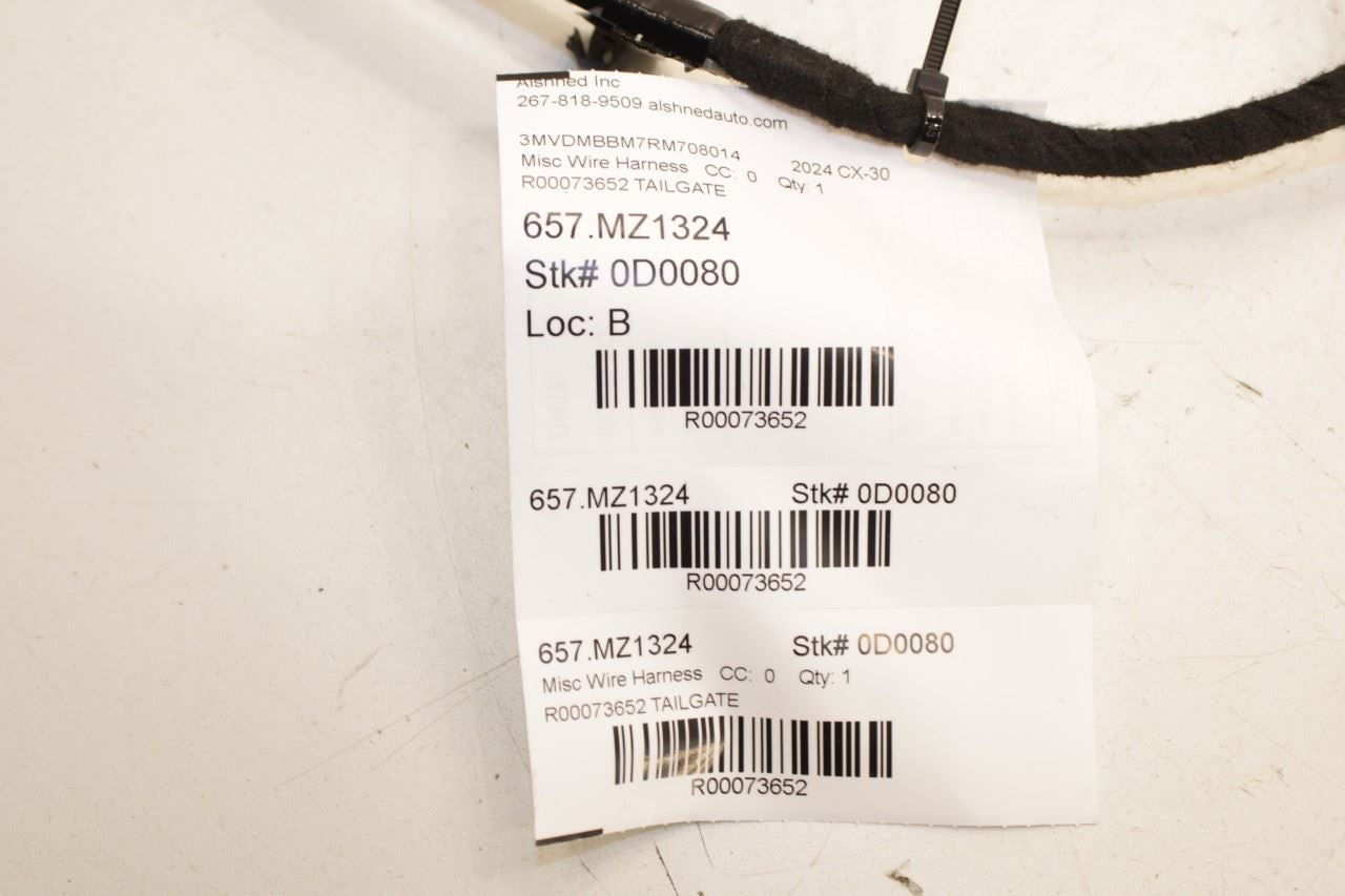 2023-2025 Mazda CX-30 2.5 S Rear Tailgate Trunk Lid Wire Harness DBNV-67-060 OEM - Alshned Auto Parts