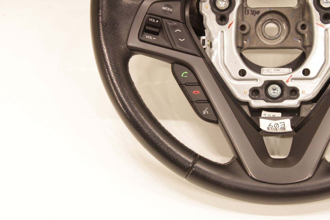15-17 Hyundai Veloster Turbo 1.6L FWD Steering Wheel Leather w/ Control Buttons - Alshned Auto Parts