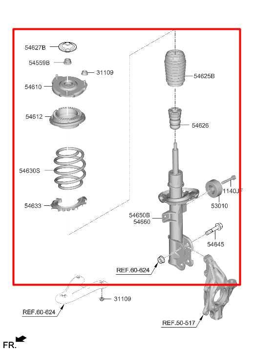 2021-23 Hyundai Santa Fe SEL AWD Front Passenger Right Side Shock Strut Absorber1