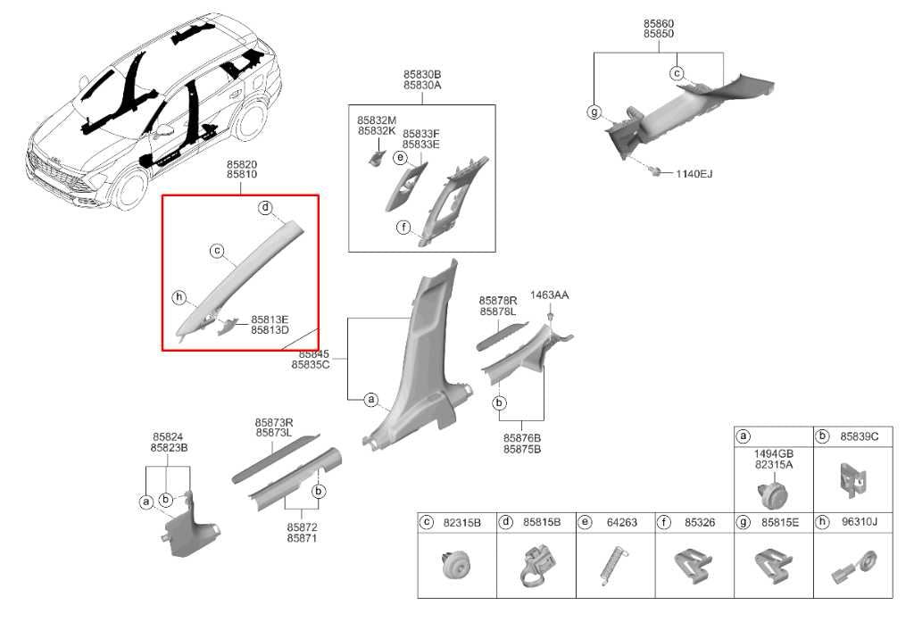 2023-24 Kia Sportage Hybrid EX FR Right and Left Windshield A Pillar Cover Trim - Alshned Auto Parts