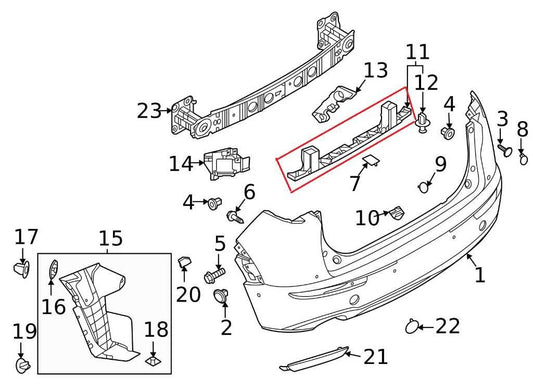 20-25 Mazda CX-30 2.5 S RR Bumper Mount Support Cover Stay Brackets DGH9-50-291 - Alshned Auto Parts