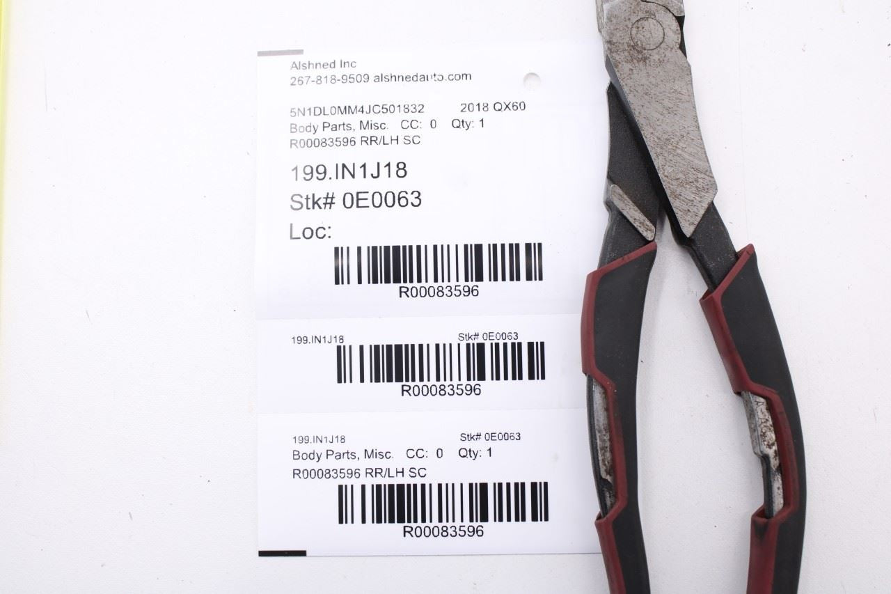 2014-2020 Infiniti QX60 Rear Left Door Run Channel w/ Belt Molding Weatherstrip10