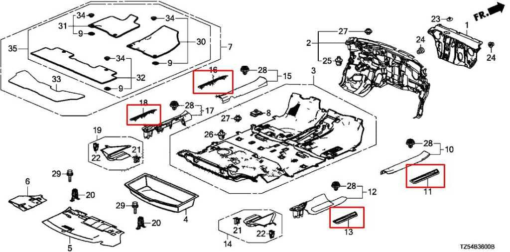 14-20 Acura MDX w/Technology Pkg FR and RR RH and LH Door Sill Scuff Kick Plate1