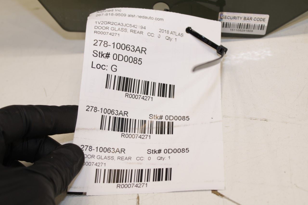 2018-2024 Volkswagen Atlas S Rear Right Side Door Window Glass 3CN-845-026 - Alshned Auto Parts
