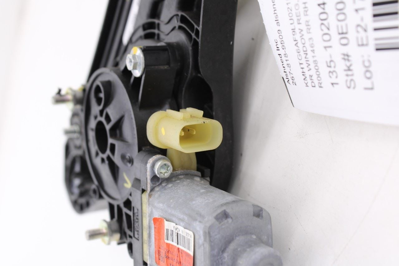 19-21 Hyundai Veloster Rear Right Passenger Side Door Window Regulator w/ Motor7