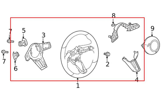 2021-25 Mazda CX30 S 2.5L Steering Wheel Leather w/ Control Buttons BDTV-32-982A - Alshned Auto Parts