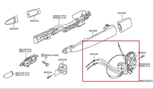 2014-2020 Infiniti QX60 Rear Right Side Door Lock Latch Actuator 82500-3JA0B OEM - Alshned Auto Parts