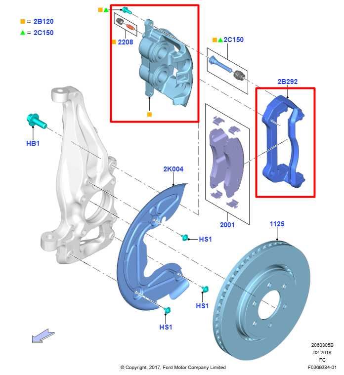 2017-20 Ford F150 3.3L RWD Front Right Side Brake Disc Caliper FL3Z-2B120-C OEM - Alshned Auto Parts