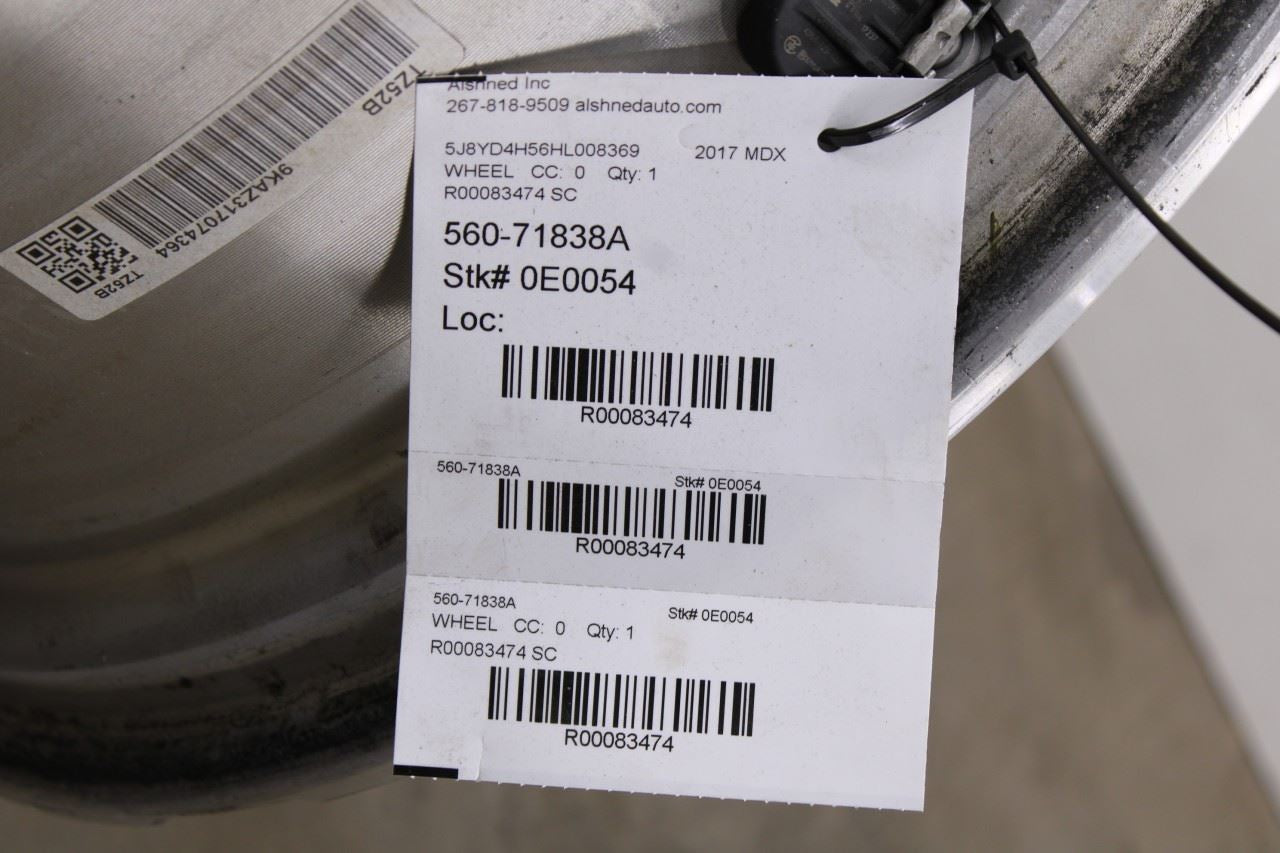 2017-2020 Acura MDX w/Technology Pkg Aluminum Wheel R20x8J Machined Face *ReaD*9