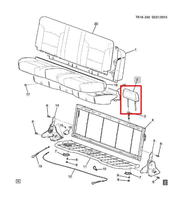 14-19 Chevrolet Silverado 1500 2WT Rear RH and LH Side 2nd Row Seat Headrest Set - Alshned Auto Parts