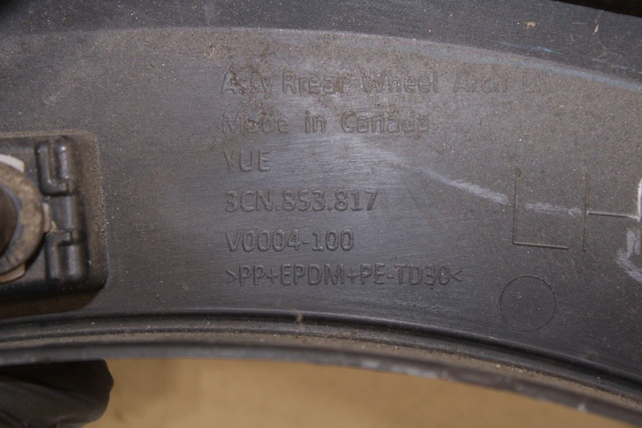 2018-20 Volkswagen Atlas S Rear Left Driver Side Wheel Opening Molding 3CN853817 - Alshned Auto Parts