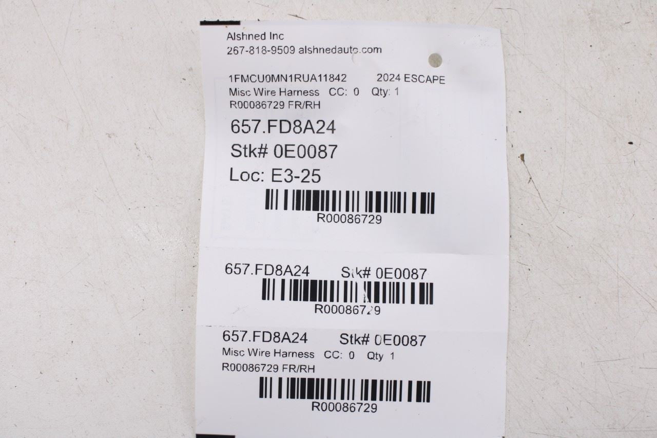 2023-2024 Ford Escape ST Front Right Side Door Wire Harness PZ1T-14630-KN OEM - Alshned Auto Parts