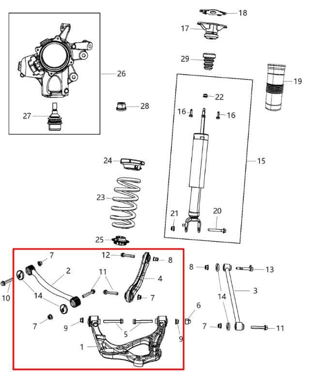 11-14 Jeep Grand Cherokee Limited 3.6L 4WD Rear Left Side Lower Control Arm Set1