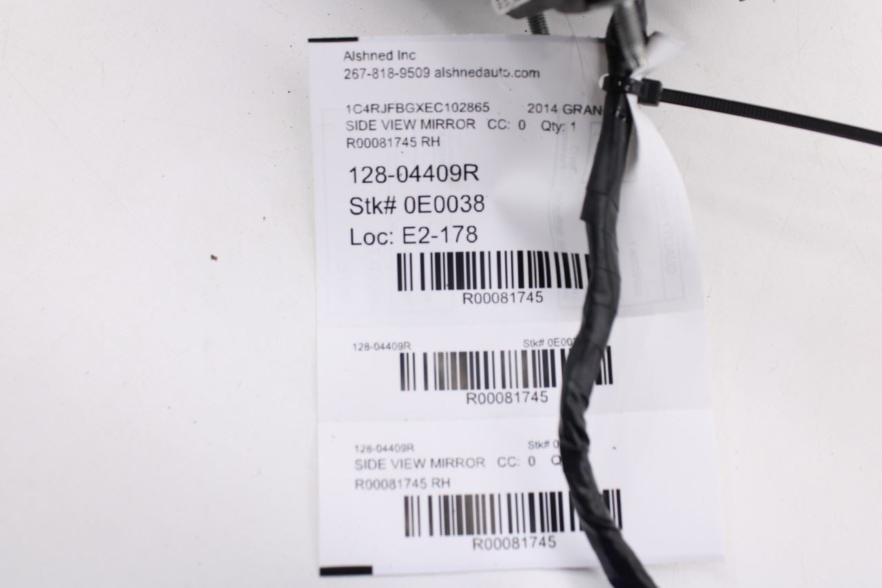 2012-2018 Jeep Grand Cherokee Limited 3.6L Passenger Right Side Rear View Mirror - Alshned Auto Parts