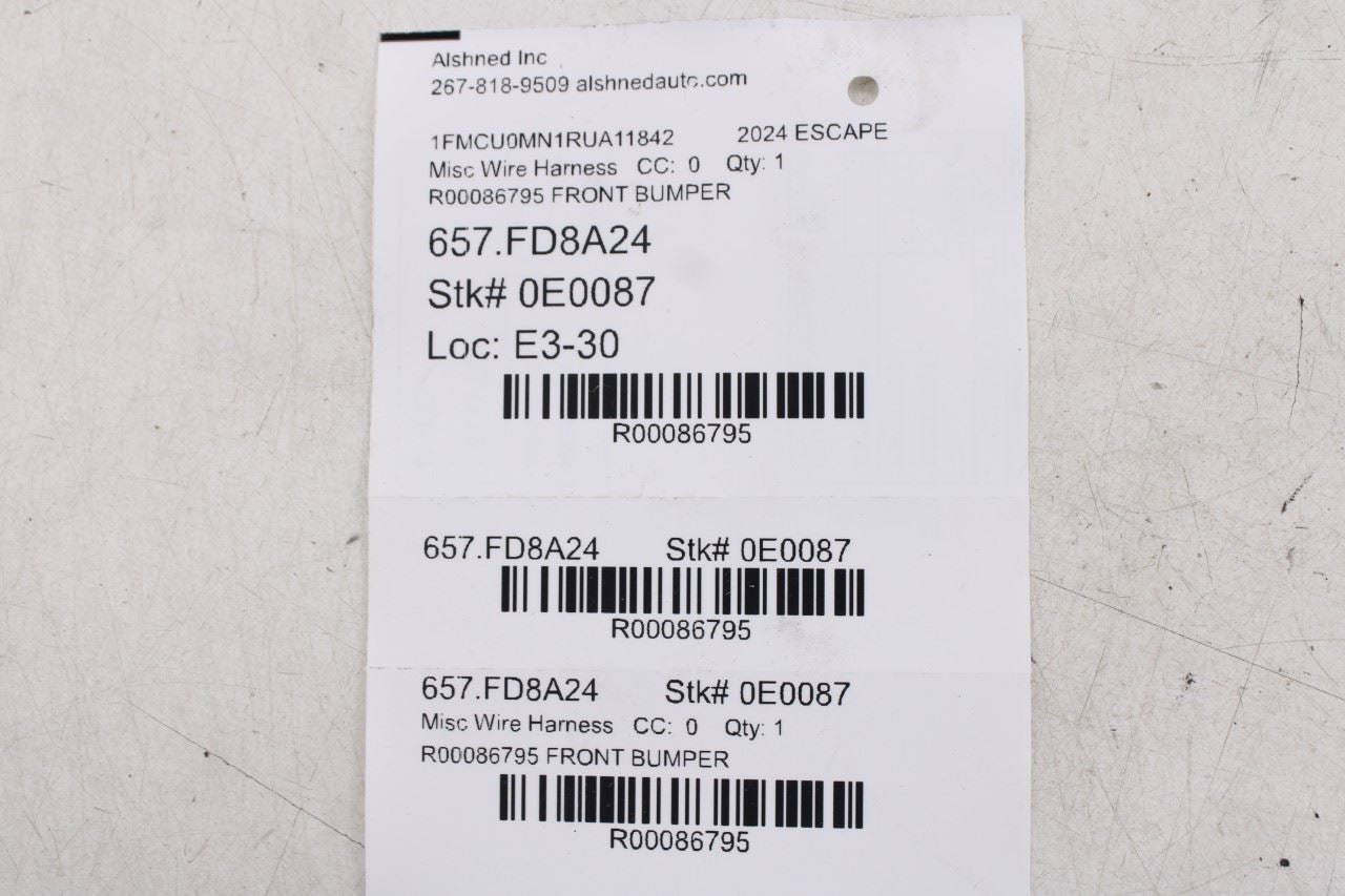 2023-2026 Ford Escape ST Front Bumper Wire Wiring Harness PZ1T-14B446-KN OEM13