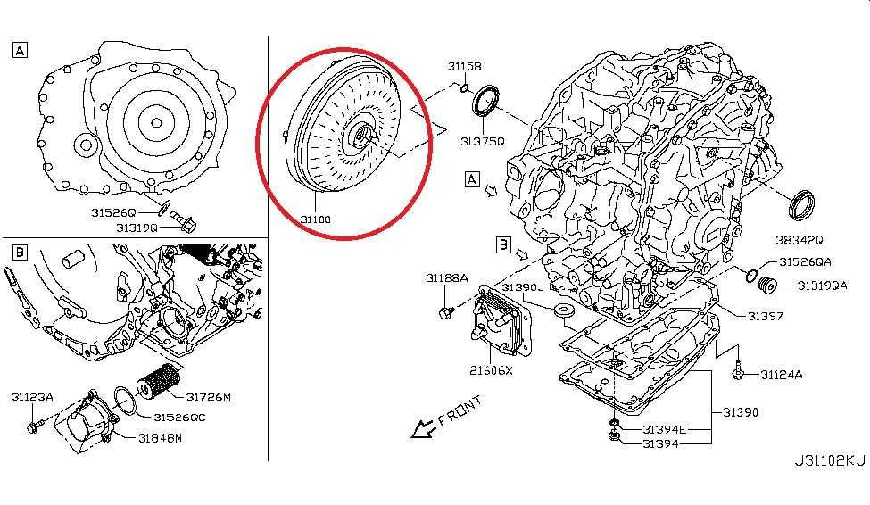 19-20 Infiniti QX60 Pure AWD Automatic Transmission Torque Converter 31100-29X3E - Alshned Auto Parts