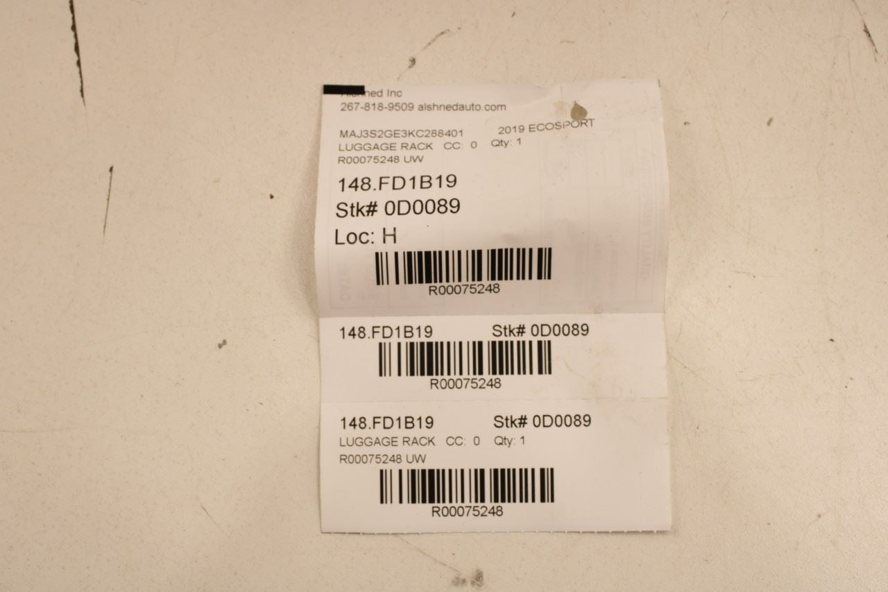 2018-2022 Ford Ecosport SE Left and Right Roof Luggage Rack Rail CN15-N55123-ADW - Alshned Auto Parts
