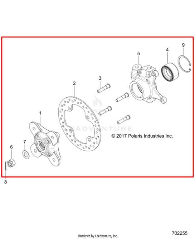 15-23 Polaris RZR XP 1000 Front Right Side Spindle Knuckle Hub w/ Brake Caliper - Alshned Auto Parts
