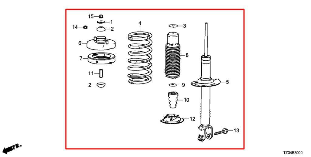 2015-2020 Acura TLX Tech 3.5L FWD Rear Passenger Right Side Shock Strut Absorber1