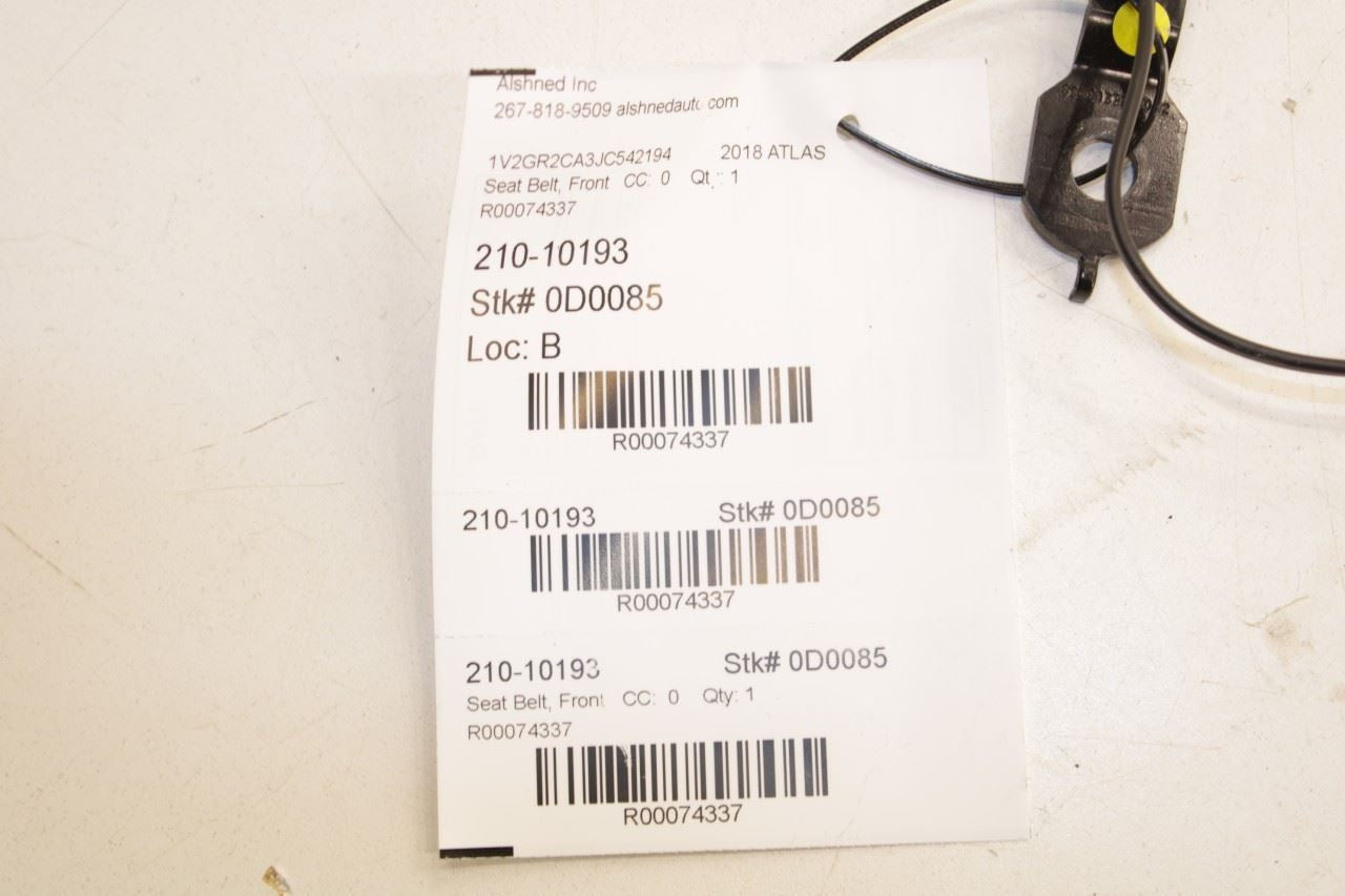 18-20 Volkswagen Atlas S 3.6L AWD Front Driver Left Side Seat Belt Buckle *ReaD* - Alshned Auto Parts