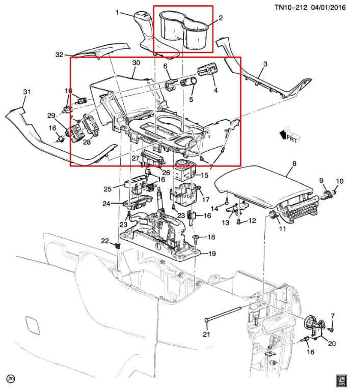 2017-2019 GMC Acadia SLT-1 Console Shifter Bezel Trim Panel w/ Cup Holder *ReaD* - Alshned Auto Parts