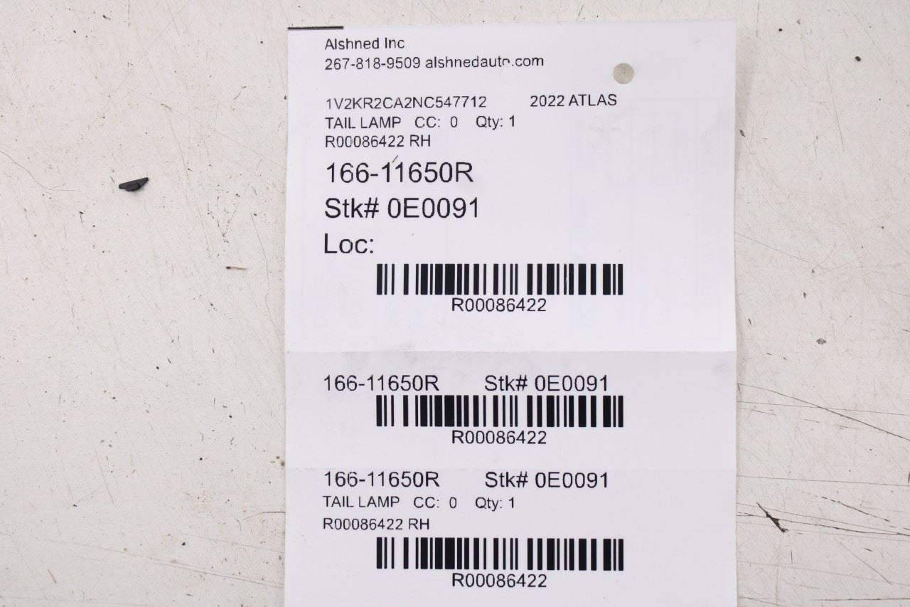 2021-2024 Volkswagen Atlas SE Rear Right Side Tail Light Lamp 3CN-945-096-D OEM11